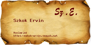 Szkok Ervin névjegykártya